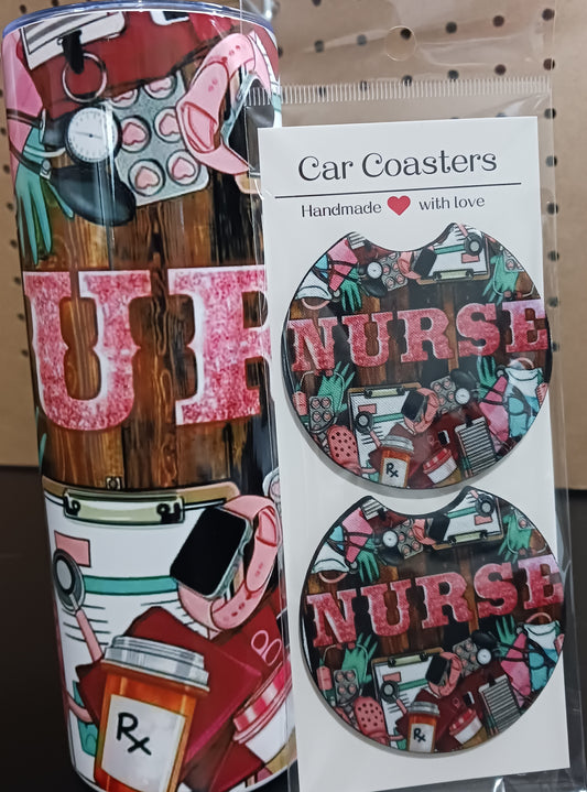Nurse Bundle 20 oz Tumbler and 2 Coasters
